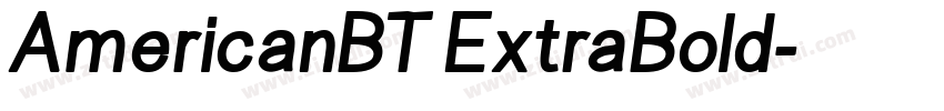 AmericanBT ExtraBold字体转换